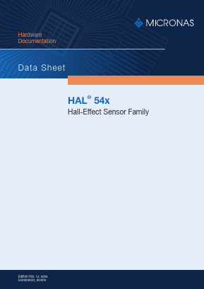HAL548UA-E Datasheet PDF Micronas
