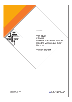 VSP9435B Datasheet PDF Micronas