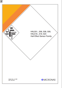 HAL523E Datasheet PDF Micronas