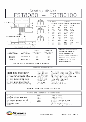 83CNQ080 Datasheet PDF Microsemi Corporation