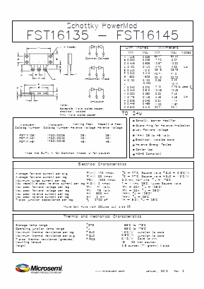 FST16135 Datasheet PDF Microsemi Corporation