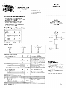 60S05 Datasheet PDF Microsemi Corporation