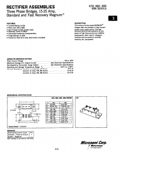 682 Datasheet PDF Microsemi Corporation