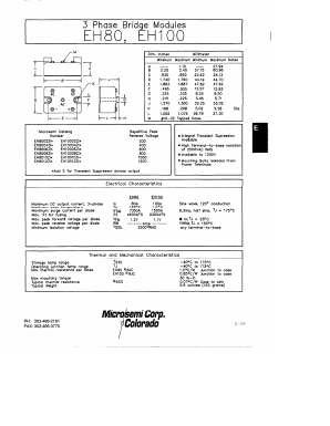 EH10008ZIS Datasheet PDF Microsemi Corporation