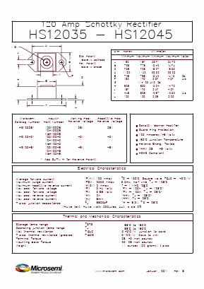 124NQ040 Datasheet PDF Microsemi Corporation