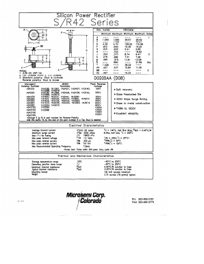 1N3293 Datasheet PDF Microsemi Corporation