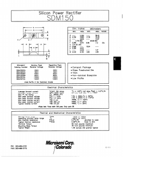 SDM15012 Datasheet PDF Microsemi Corporation