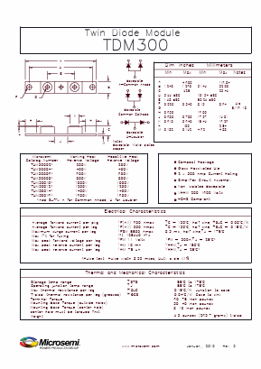 TDM30014D Datasheet PDF Microsemi Corporation