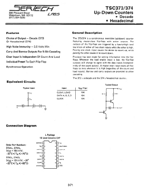TSC374 Datasheet PDF Microsemi Corporation