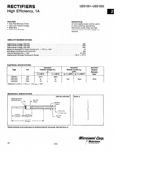 UES1003 Datasheet PDF Microsemi Corporation