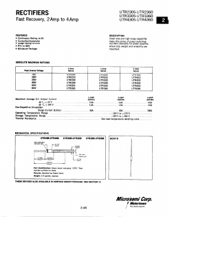 UTR4350 Datasheet PDF Microsemi Corporation