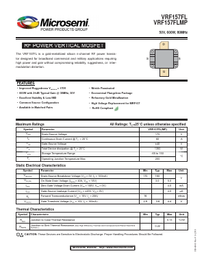 VRF157FL Datasheet PDF Microsemi Corporation