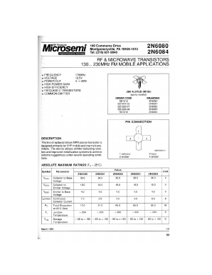 2N6081 Datasheet PDF Microsemi Corporation