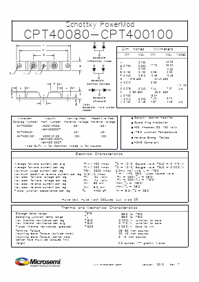 CPT40080D Datasheet PDF Microsemi Corporation