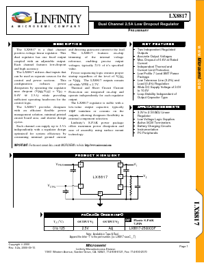 LX8817 Datasheet PDF Microsemi Corporation