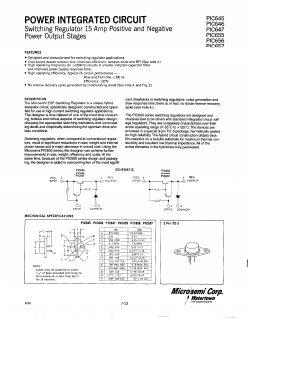 PIC647 Datasheet PDF Microsemi Corporation
