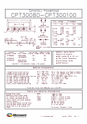 CPT300100 Datasheet PDF Microsemi Corporation