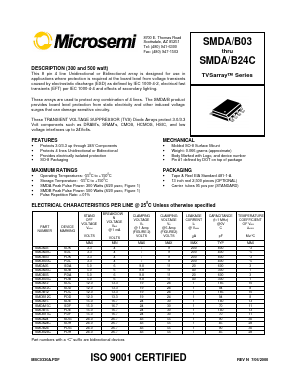 SMDB24 Datasheet PDF Microsemi Corporation