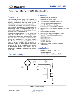 SG1843Y-883B Datasheet PDF Microsemi Corporation