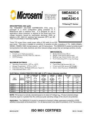 SMDA03C-5 Datasheet PDF Microsemi Corporation