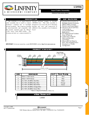 LX9506 Datasheet PDF Microsemi Corporation