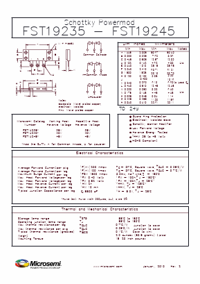 FST19240A Datasheet PDF Microsemi Corporation