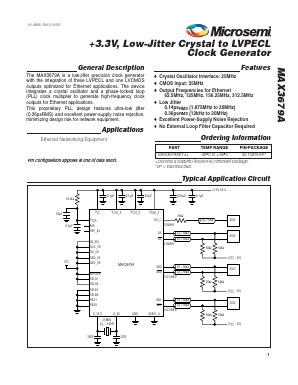 MAX3679AETJ+ Datasheet PDF Microsemi Corporation