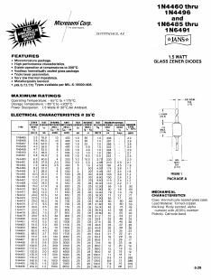 1N4469 Datasheet PDF Microsemi Corporation