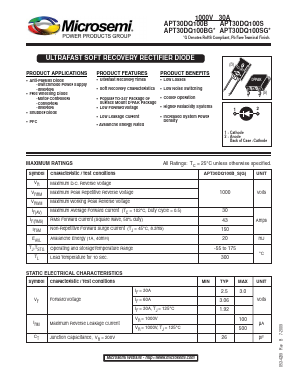 APT30DQ100SG Datasheet PDF Microsemi Corporation