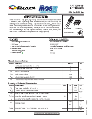 APT12M80S Datasheet PDF Microsemi Corporation