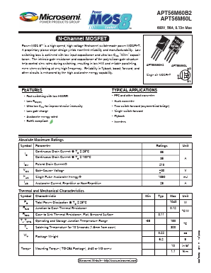 APT56M60B2 Datasheet PDF Microsemi Corporation
