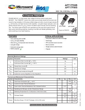 APT17F80S Datasheet PDF Microsemi Corporation