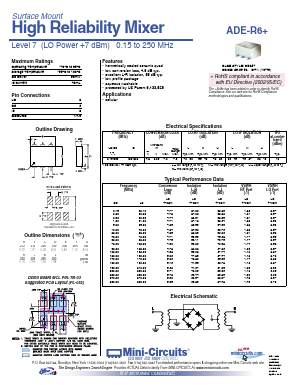 ADE-R6 Datasheet PDF Minicircuits