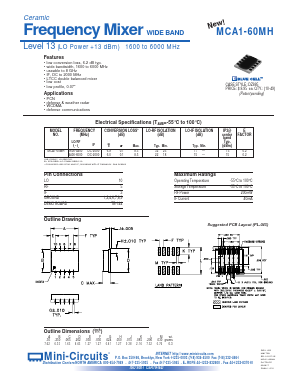 MCA1-60MH Datasheet PDF Minicircuits