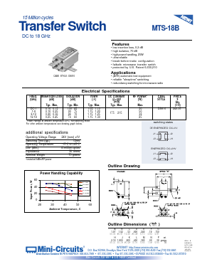 MTS-18B Datasheet PDF Minicircuits