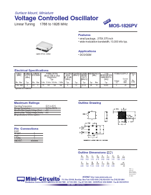 MOS-1826PV Datasheet PDF Minicircuits