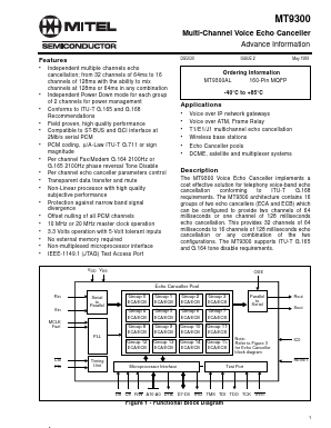 MT9300AL Datasheet PDF Mitel Networks