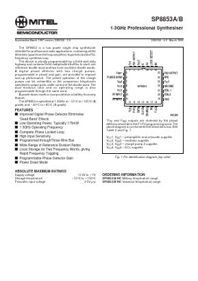 SP8853HC Datasheet PDF Mitel Networks