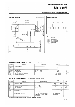 M57788M Datasheet PDF MITSUBISHI ELECTRIC 