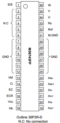 M56745FP Datasheet PDF MITSUBISHI ELECTRIC 
