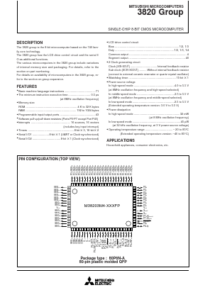 M38205E3-XXXFS Datasheet PDF MITSUBISHI ELECTRIC 
