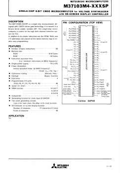M37103M4-750SP Datasheet PDF MITSUBISHI ELECTRIC 