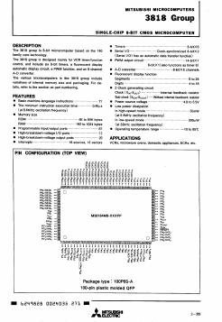 M38180M1-FS Datasheet PDF MITSUBISHI ELECTRIC 