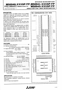 M50941-107SP Datasheet PDF MITSUBISHI ELECTRIC 