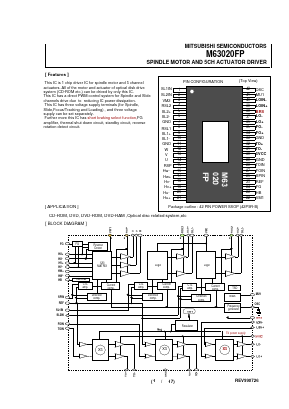 M63020FP Datasheet PDF MITSUBISHI ELECTRIC 
