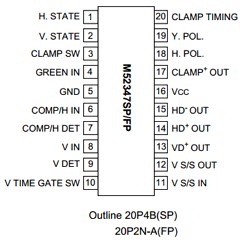 M52347SP Datasheet PDF MITSUBISHI ELECTRIC 
