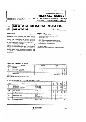 ML6411C Datasheet PDF MITSUBISHI ELECTRIC 