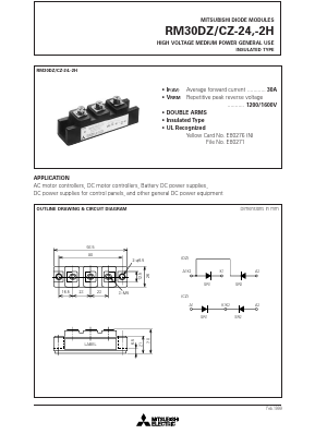 RM30DZ-24 Datasheet PDF MITSUBISHI ELECTRIC 