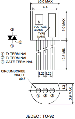 BCR1AM-8 Datasheet PDF MITSUBISHI ELECTRIC 