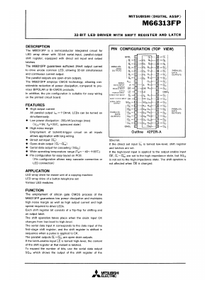 M66313FP Datasheet PDF MITSUBISHI ELECTRIC 